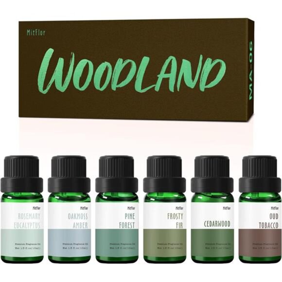 Fragrance Oil, MitFlor Woodland Set of Scented Oils, 10ml x 6, Soap - Picture 1 of 8